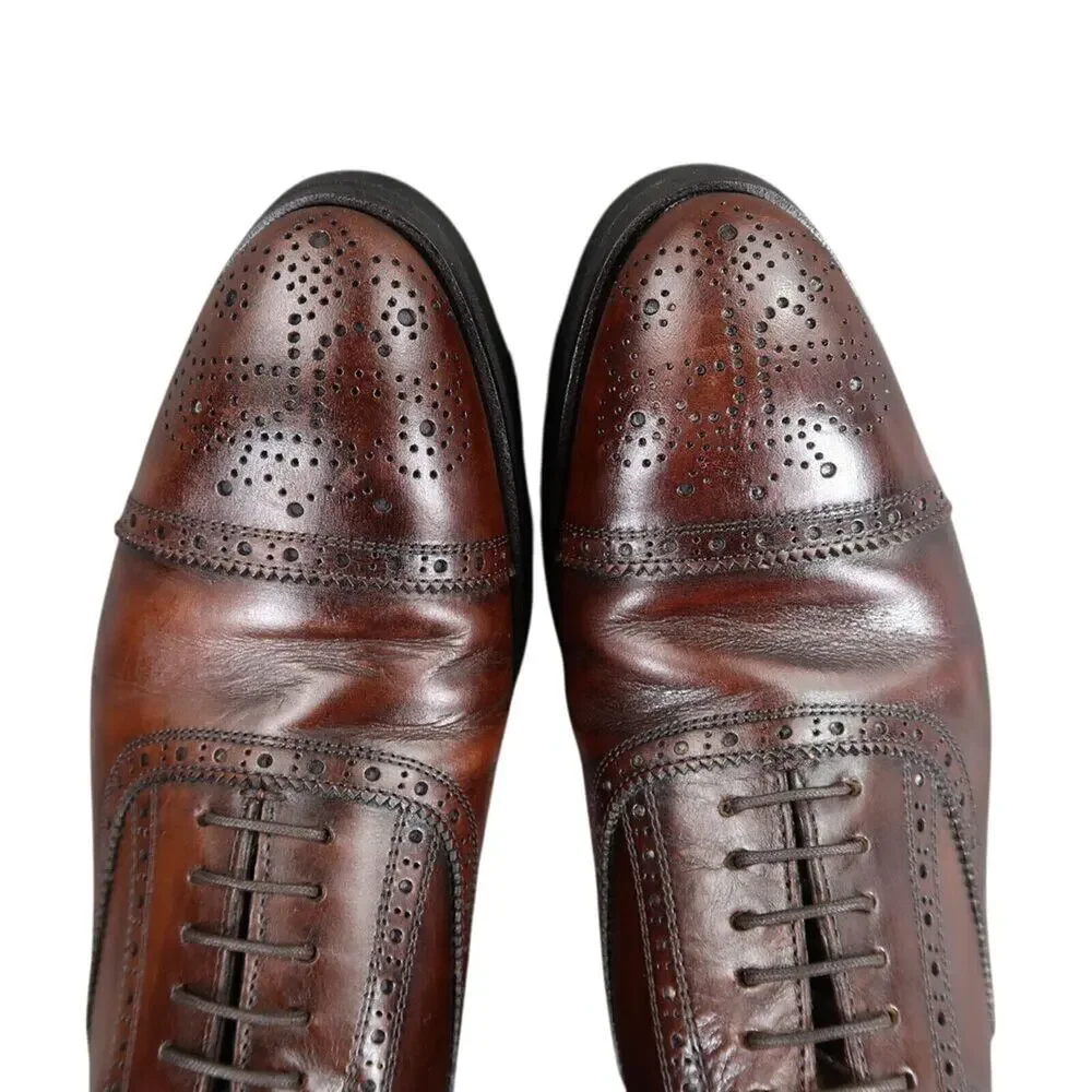 John Fluevog Shoes Mens 8 Oxford Classic Lace Up Brogue Brandenburg Angel Banker